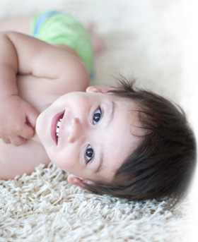 Babies love clean carpets.